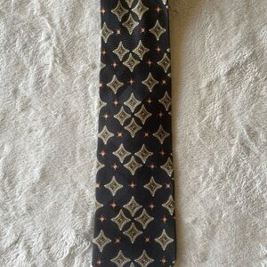 Bruno pirttelli Elegant Black and Gold Men's Tie 100% silk made in USA